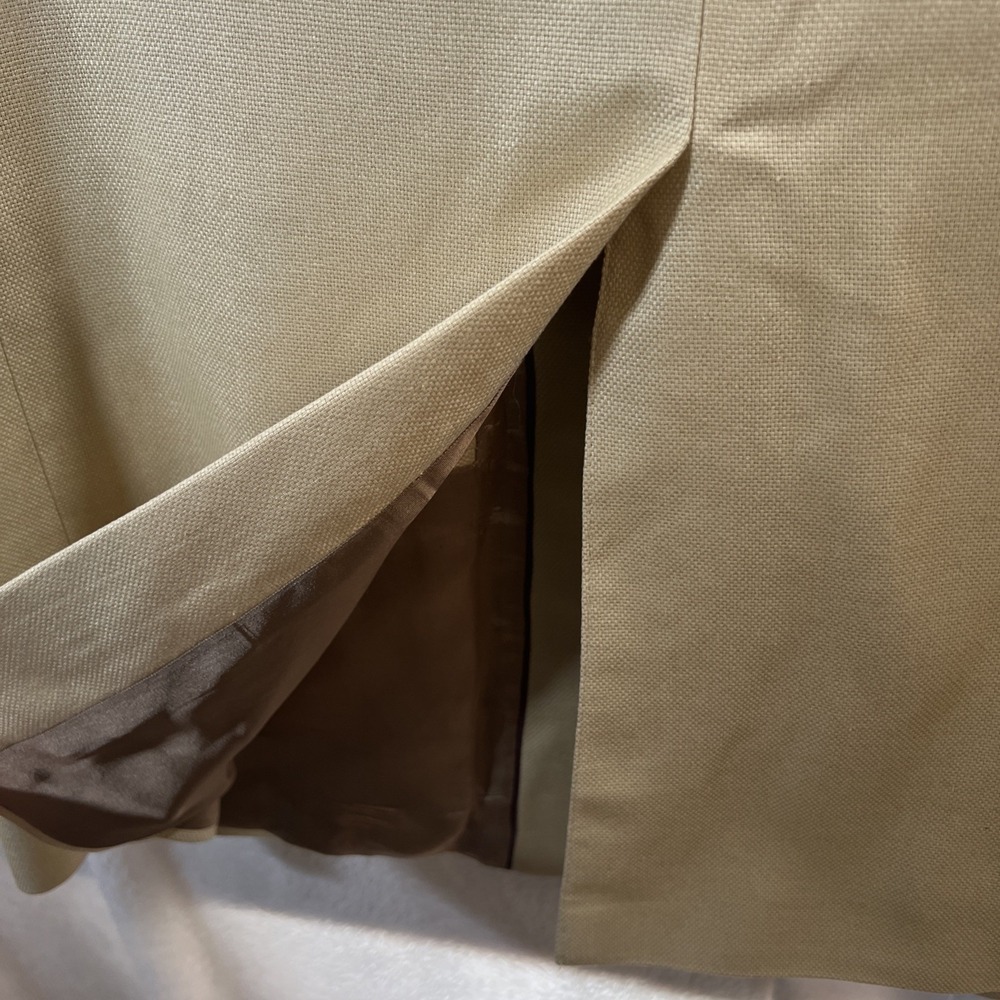 Lands End Blazer Men's 42L Long Silk Sport Coat Blazer Gold Yellow 2 Button - Picture 12 of 16